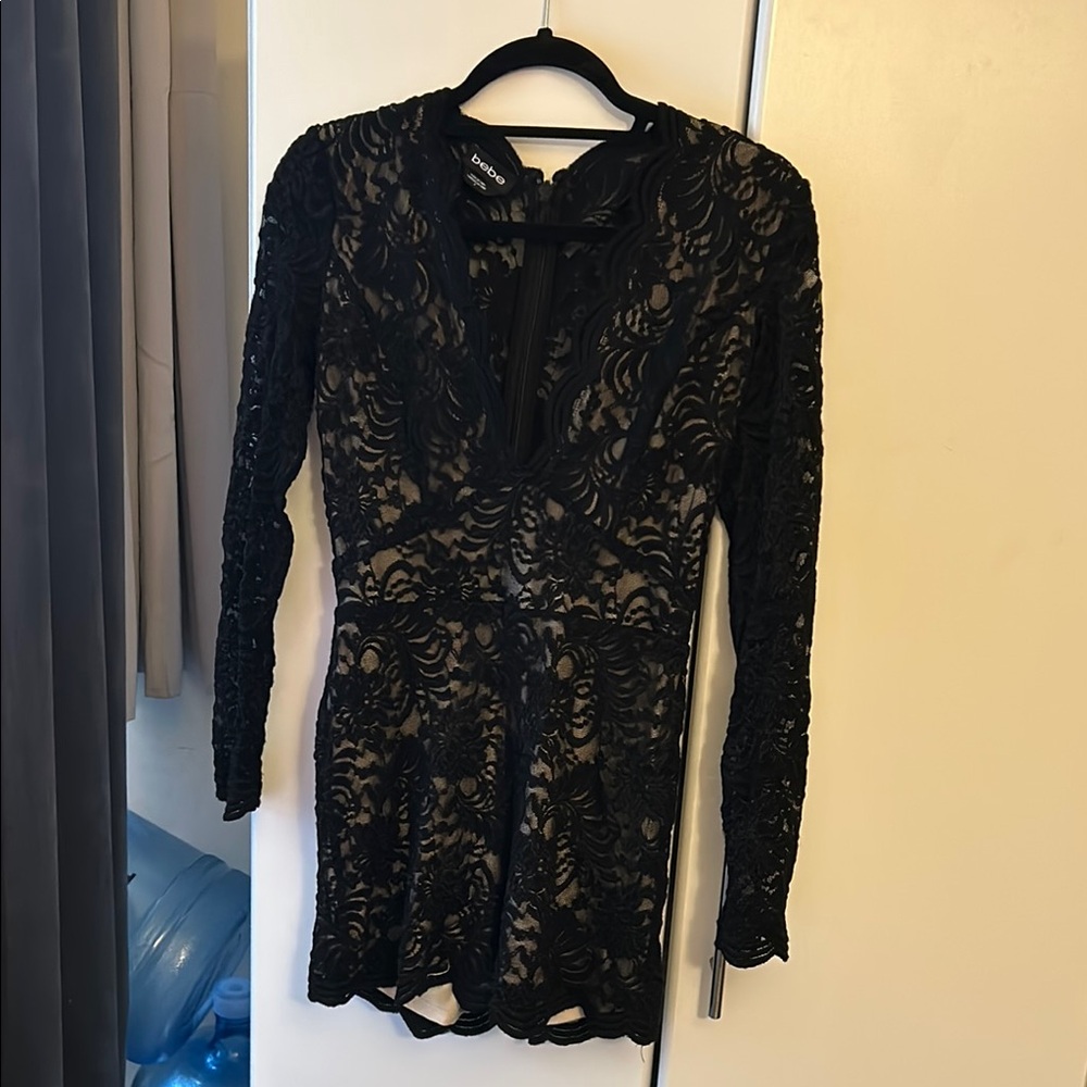 Forever 21 Black Lace Long Sleeve Dress